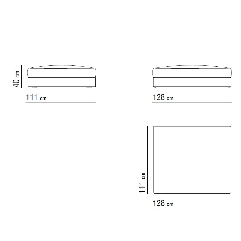 Flexform FREEPORT Sofa Hockerelement
