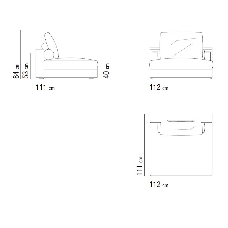 Flexform FREEPORT Sofa Mittelelement