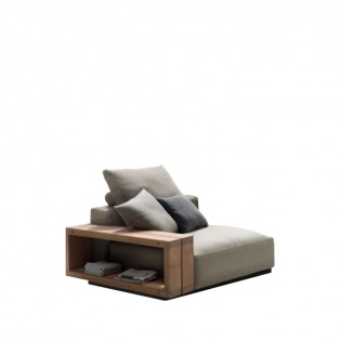 Flexform GRANDEMARE Outdoor Element mit Holzarmlehne