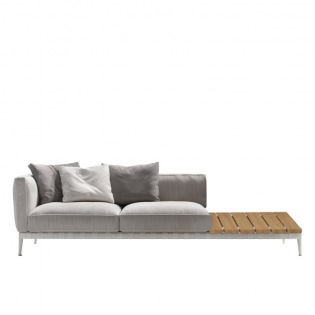 Flexform ATLANTE OUTDOOR 2-Sitzer Eckelement mit Ablage