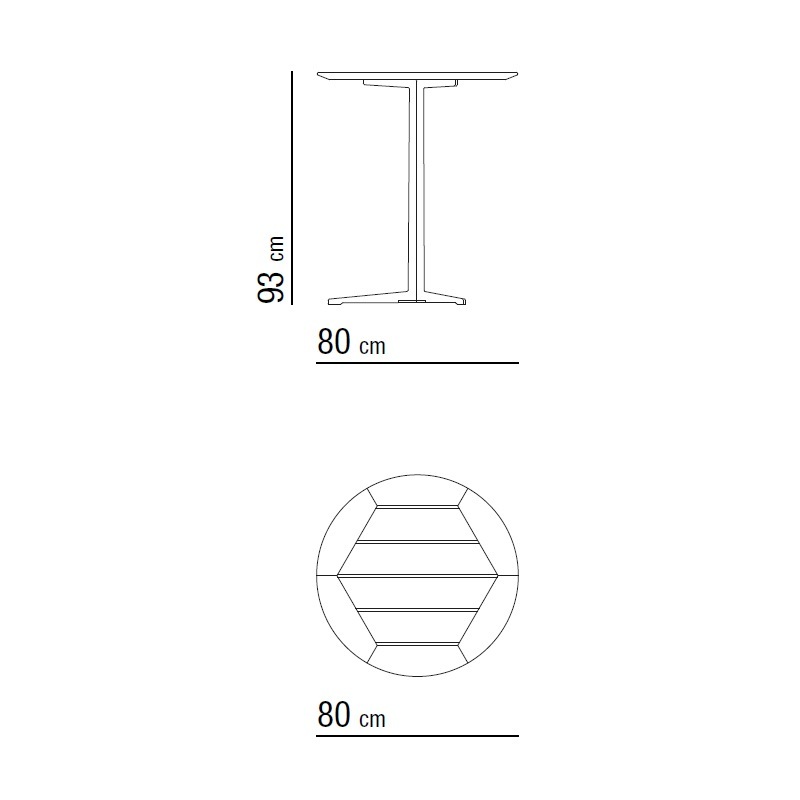 Flexform FLY OUTDOOR Stehtisch mit Holz Tischplatte