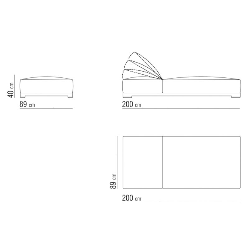 Flexform MILOS OUTDOOR Daybed - 89 x 200 cm