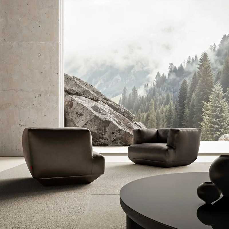 Flexform LOUNGESCAPE Drehsessel, Stoff/Ellie