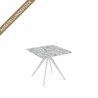 Flexform ZEFIRO OUTDOOR Beistelltisch 45 x 45 cm, Weiss/Silbergneis