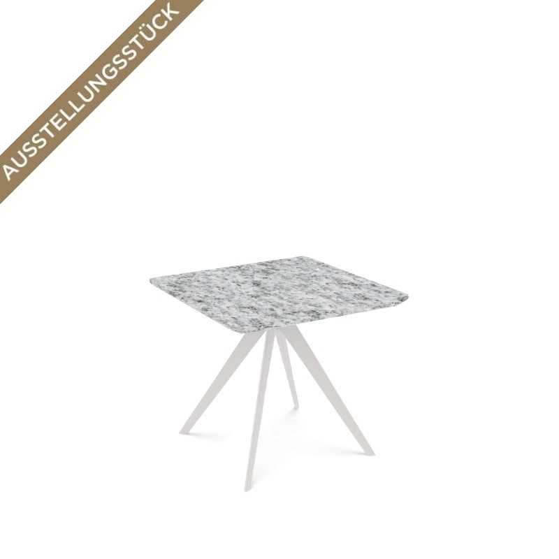 Flexform ZEFIRO OUTDOOR Beistelltisch 45 x 45 cm, Weiss/Silbergneis