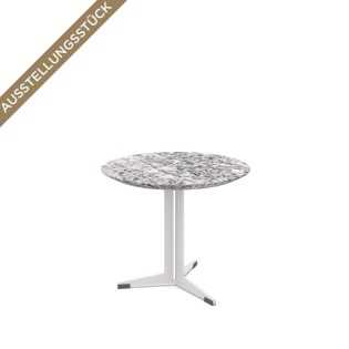 Flexform FLY OUTDOOR Beistelltisch Ø 60 cm, Weiss/Silbergneis