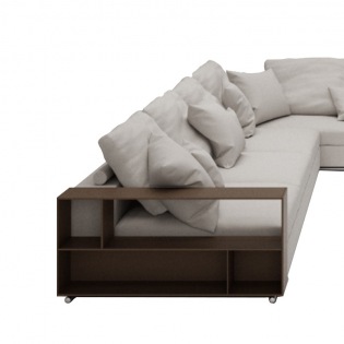 Flexform GROUNDPIECE Regalarmlehne 122 cm