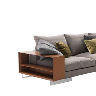 Flexform LIGHTPIECE Regalarmlehne 97 cm, Leder