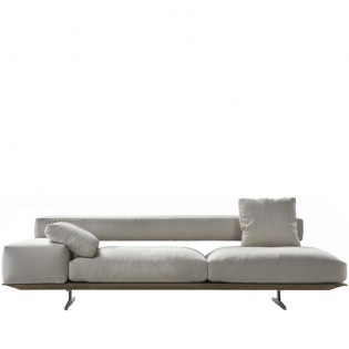 Flexform WING Chaiselongue, breite Kopflehne